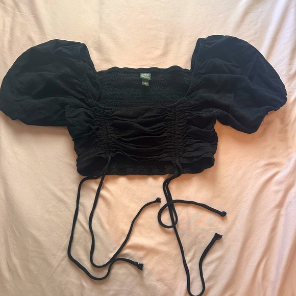 TIE DETAIL CROPPED CORSET TOP🍒 - Picture 3 of 3